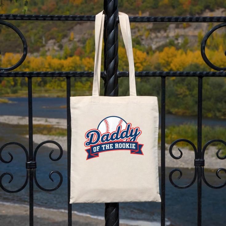 Dad Daddy Of The Rookie Baseball Canvas Tote Bag