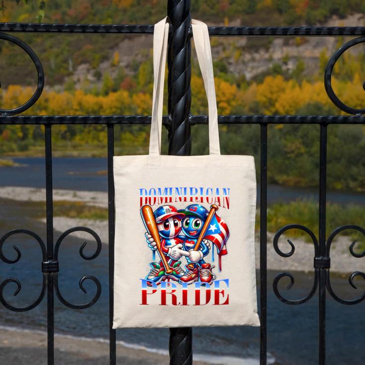 Dominican Puerto Rican Pride Baseball Flag Unity Canvas Tote Bag