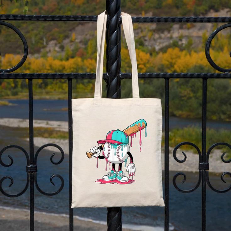 Drip Baseball For Boys Ice Cream Drip Youth Boys Sprinkles Canvas Tote Bag