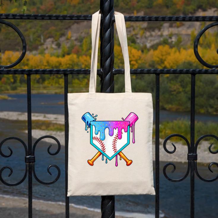 Dripping Baseball Pocket Respect The Drip Boys Baseball Canvas Tote Bag