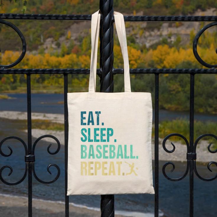Eat Sleep Baseball Repeat Baseball Player Baseball Canvas Tote Bag Eat Sleep Baseball Repeat Baseball Player Baseball Canvas Tote Bag