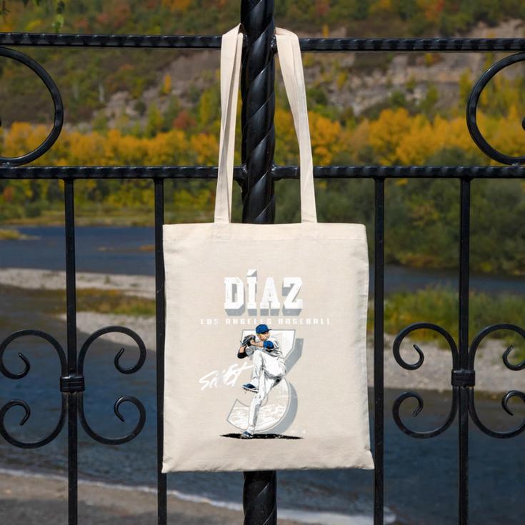 Edwin Diaz Los Angeles D Baseball Players MLBEDD201M Canvas Tote Bag Edwin Diaz Los Angeles D Baseball Players MLBEDD201M Canvas Tote Bag