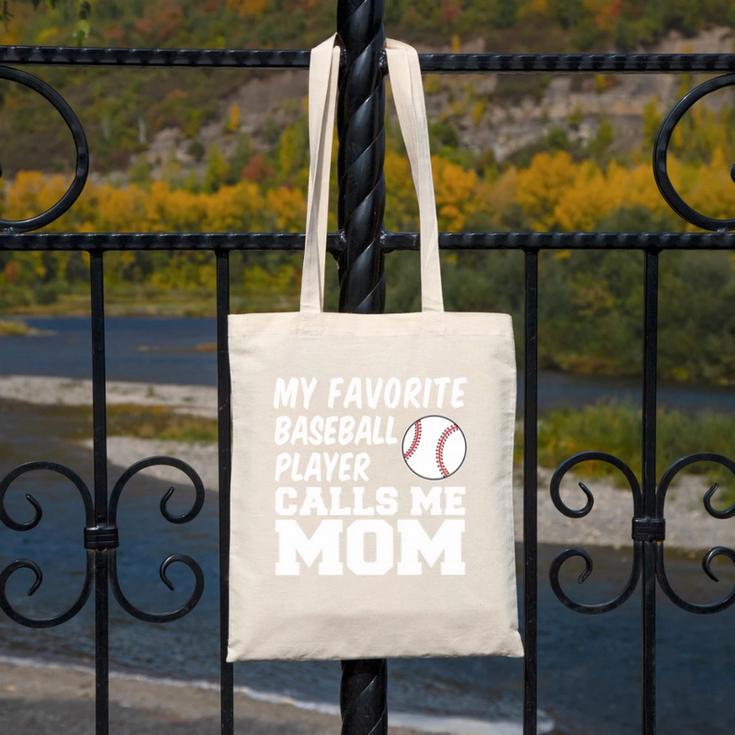 My Favorite Baseball Player Calls Me Mom Canvas Tote Bag