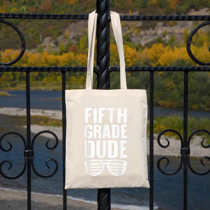 Fifth Grade Dude First Day Back To School Boys Kids Canvas Tote Bag Fifth Grade Dude First Day Back To School Boys Kids Canvas Tote Bag