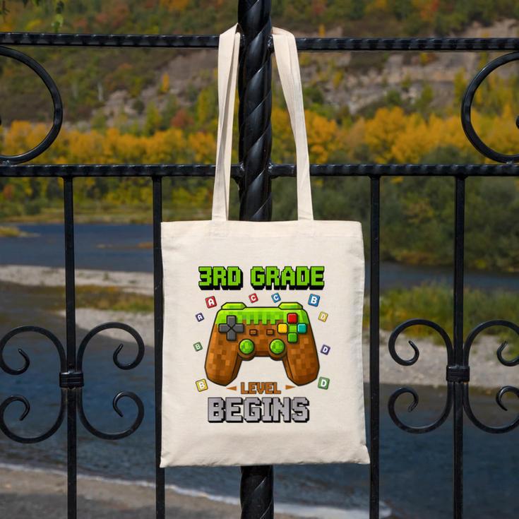 First Day Of 3rd Grade Level Begins Back To School Boy Canvas Tote Bag