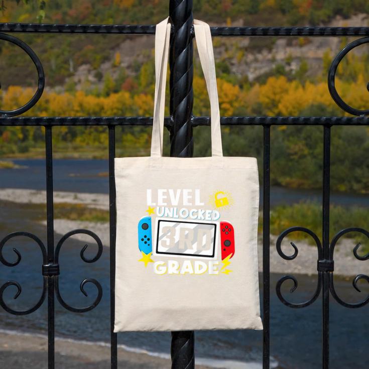 First Day Of 3rd Grade Level Unlocked Game Back To School Canvas Tote Bag