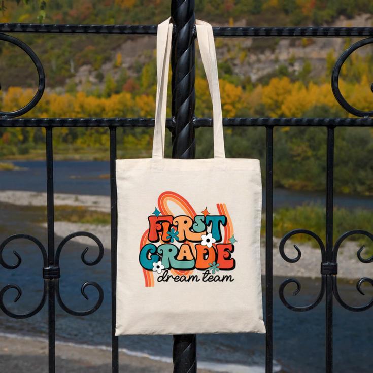 First Grade Dream Team First Day Of 1st Grade Back To School Canvas Tote Bag