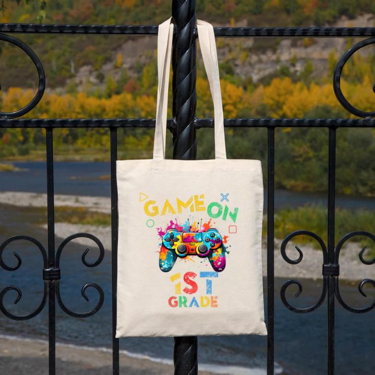 Game On 1st Grade Boys Kids Back To School Canvas Tote Bag
