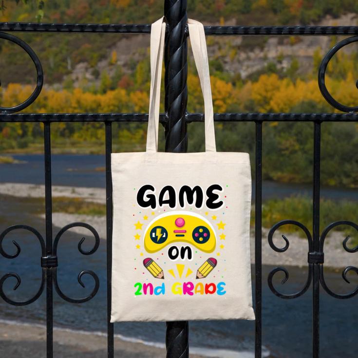 Game On 2nd Grade Cute Video Gamer Back To School 2026 Kids Canvas Tote Bag