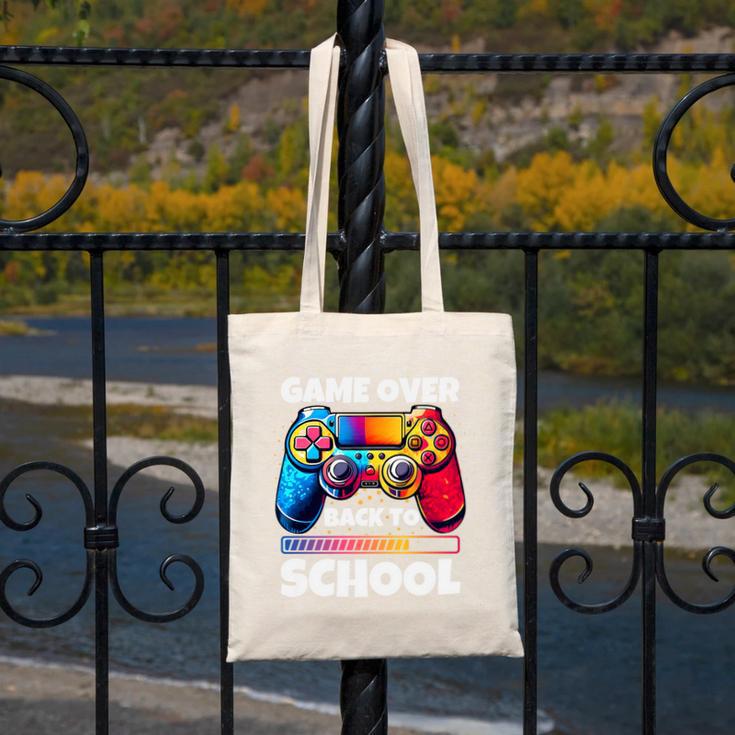 Game Over Back To School Gaming Controller Kids Gamer Premium Tri-Blend Canvas Tote Bag Game Over Back To School Gaming Controller Kids Gamer Premium Tri-Blend Canvas Tote Bag