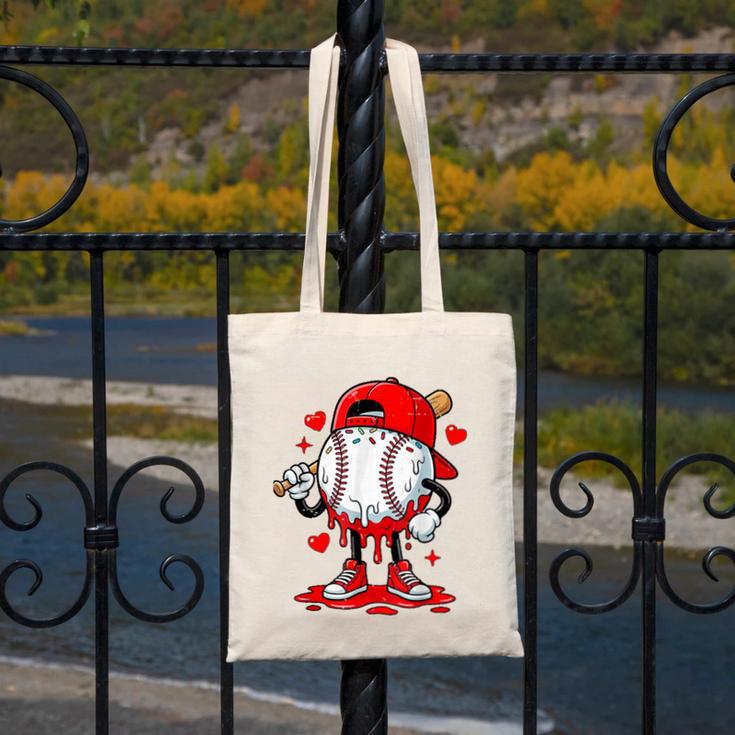 Game Day Baseball Drip Valentine Hearts Sport Lover Canvas Tote Bag Game Day Baseball Drip Valentine Hearts Sport Lover Canvas Tote Bag
