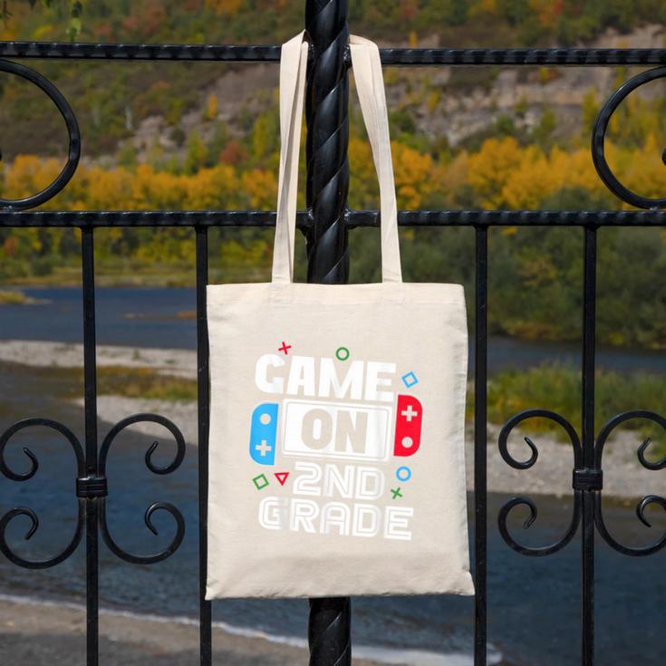 Gamer Back To School Game 2nd Grade Kids Boys Canvas Tote Bag Gamer Back To School Game 2nd Grade Kids Boys Canvas Tote Bag