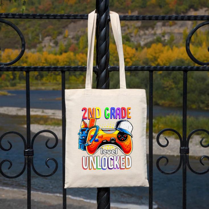 Gamer Back To School Gamepad 2nd Second Grade Level Unlocked Canvas Tote Bag Gamer Back To School Gamepad 2nd Second Grade Level Unlocked Canvas Tote Bag