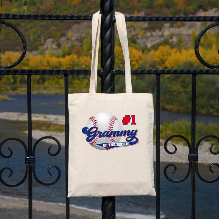 Grammy Rookie Of Year 1st Birthday Baseball Theme Matching Canvas Tote Bag