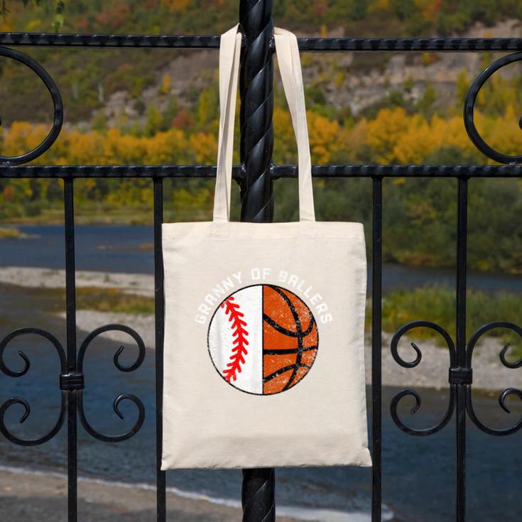 Granny Of Ballers Baseball Basketball Grandma Granny Canvas Tote Bag Granny Of Ballers Baseball Basketball Grandma Granny Canvas Tote Bag