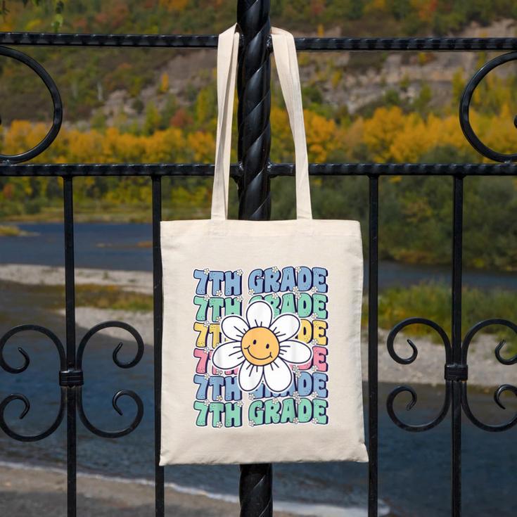 Groovy 7th Grade Back To School First Day Of Seventh Grade Canvas Tote Bag Groovy 7th Grade Back To School First Day Of Seventh Grade Canvas Tote Bag