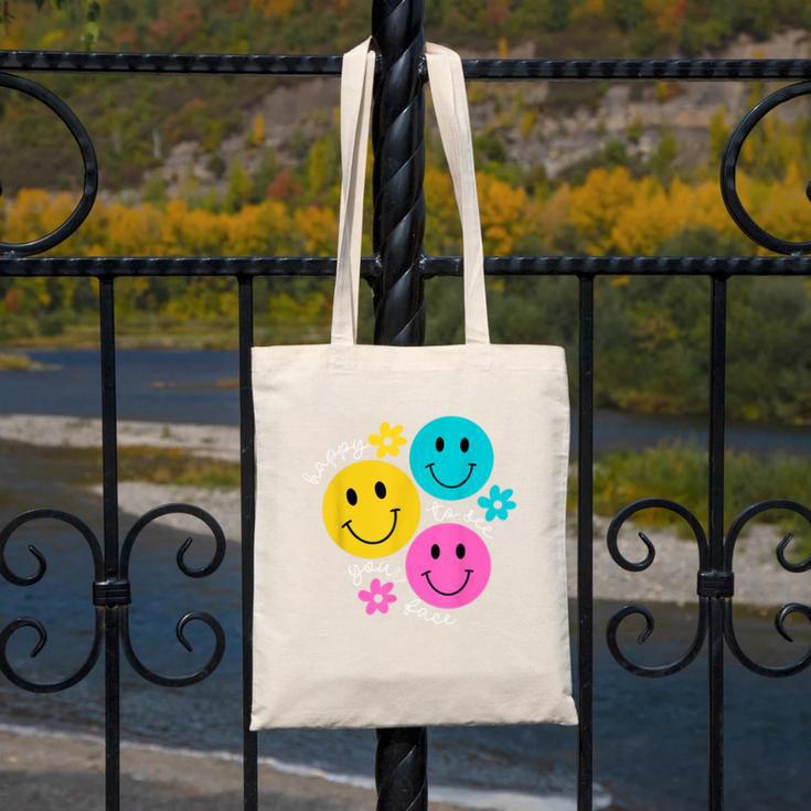 Happy To See Your Face Back To School First Day Of School Canvas Tote Bag
