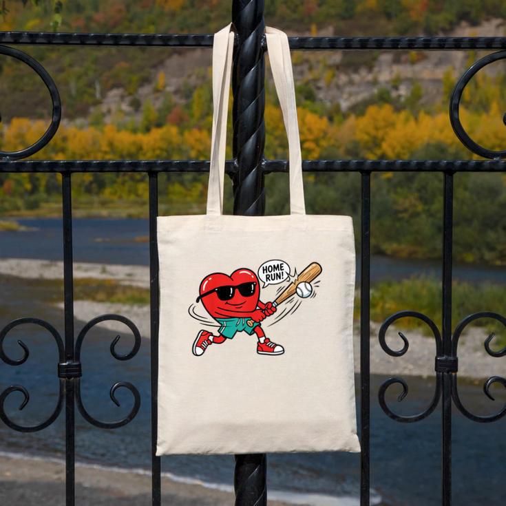 Heart Valentines Day Baseball Men Boys Kids Teens Canvas Tote Bag Heart Valentines Day Baseball Men Boys Kids Teens Canvas Tote Bag