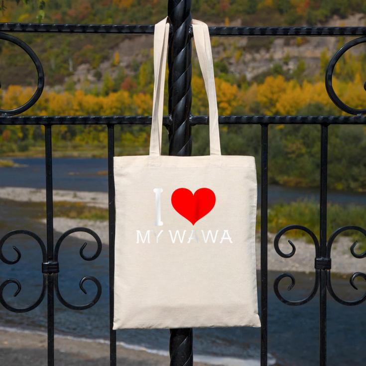 I Heart My Wawa Raglan Baseball Tee Canvas Tote Bag I Heart My Wawa Raglan Baseball Tee Canvas Tote Bag