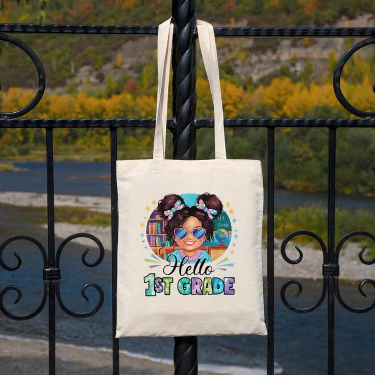 Hello 1st Grade Girl Back To School Kids Boys Girls Canvas Tote Bag Hello 1st Grade Girl Back To School Kids Boys Girls Canvas Tote Bag