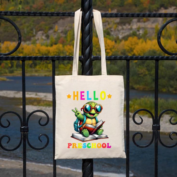Hello Turtle Lovers From Back To School For Boys And Girls Canvas Tote Bag Hello Turtle Lovers From Back To School For Boys And Girls Canvas Tote Bag