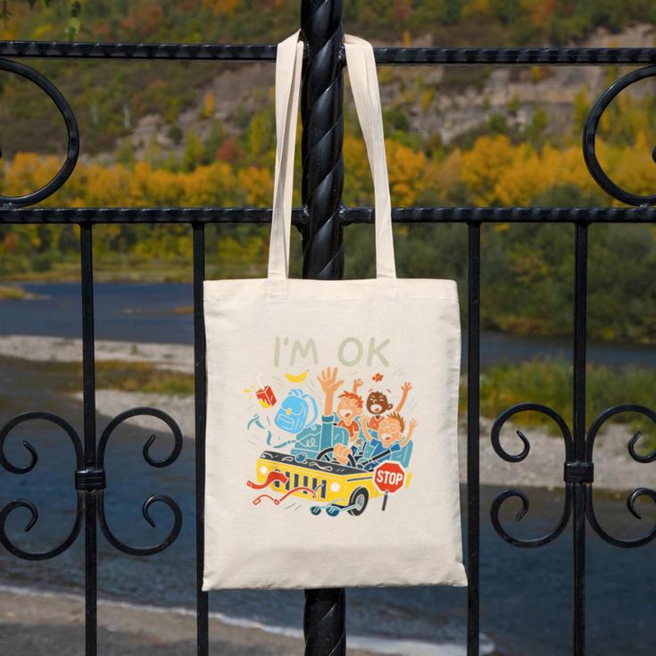 Humorous Graphic Art For School Bus Driver Back To School Canvas Tote Bag Humorous Graphic Art For School Bus Driver Back To School Canvas Tote Bag