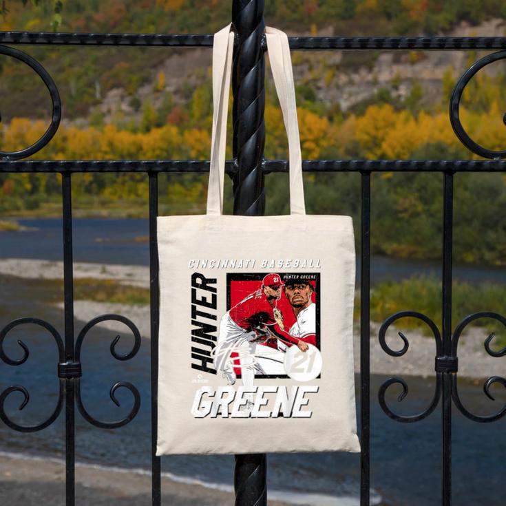 Hunter Greene Cincinnati MLB Baseball Players MLBHGR203M Canvas Tote Bag Hunter Greene Cincinnati MLB Baseball Players MLBHGR203M Canvas Tote Bag