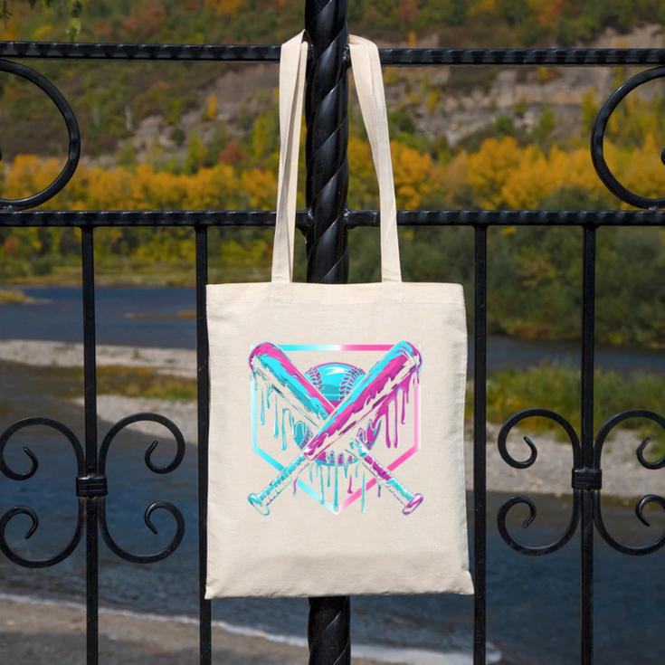 Ice Cream Baseball Drip Home Plate Bats Cool For Boys Youth Canvas Tote Bag Ice Cream Baseball Drip Home Plate Bats Cool For Boys Youth Canvas Tote Bag