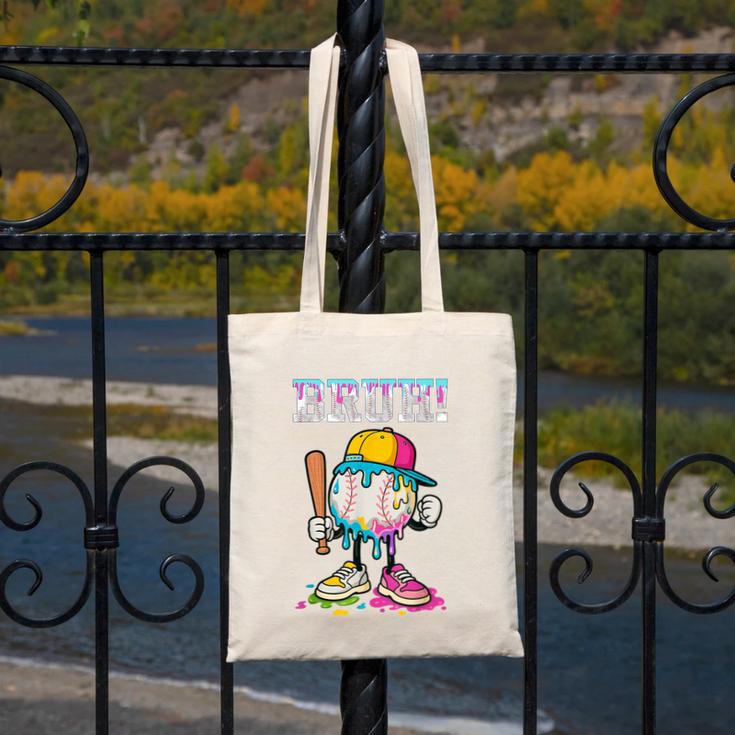 Ice Cream Drip Baseball Bruh Baseball Drip Boy Youth Canvas Tote Bag Ice Cream Drip Baseball Bruh Baseball Drip Boy Youth Canvas Tote Bag