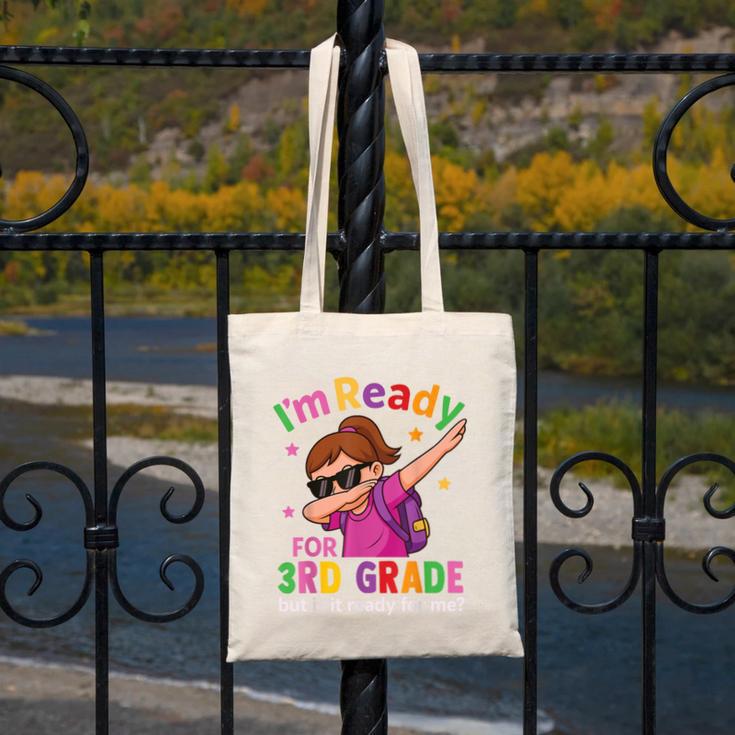 I'm Ready For 3rd Grade Girl Back To School For Students Canvas Tote Bag I'm Ready For 3rd Grade Girl Back To School For Students Canvas Tote Bag