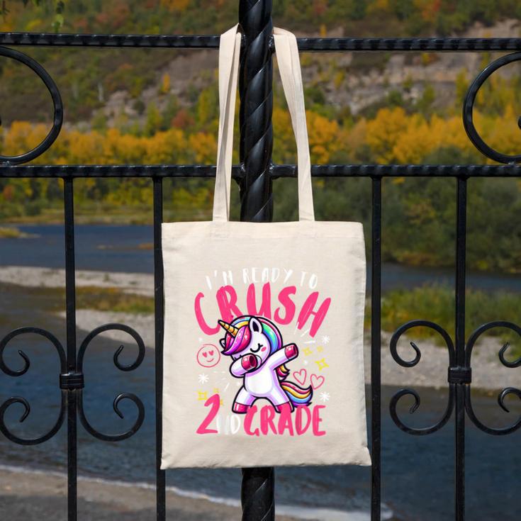 I'm Ready To Crush 2nd Grade Dabbing Unicorn Back To School Canvas Tote Bag I'm Ready To Crush 2nd Grade Dabbing Unicorn Back To School Canvas Tote Bag