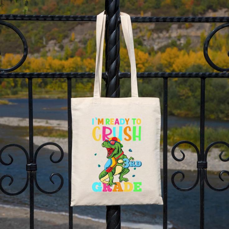 I'm Ready To Crush 3rd Grade Dinosaur Back To School Canvas Tote Bag I'm Ready To Crush 3rd Grade Dinosaur Back To School Canvas Tote Bag
