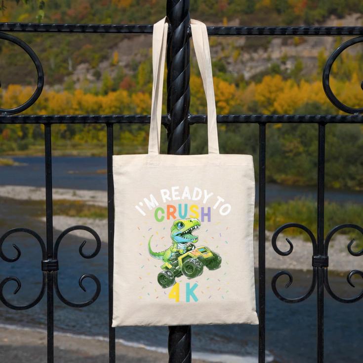 I'm Ready To Crush 4K Dinosaur Back To School 4K Kid Canvas Tote Bag