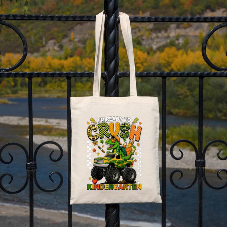 I'm Ready To Crush Kindergarten Back To School Monster Truck Canvas Tote Bag I'm Ready To Crush Kindergarten Back To School Monster Truck Canvas Tote Bag