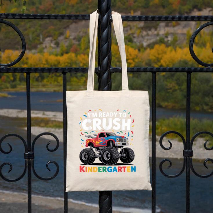 I'm Ready To Crush Kindergarten Monster Truck Back To School Canvas Tote Bag I'm Ready To Crush Kindergarten Monster Truck Back To School Canvas Tote Bag