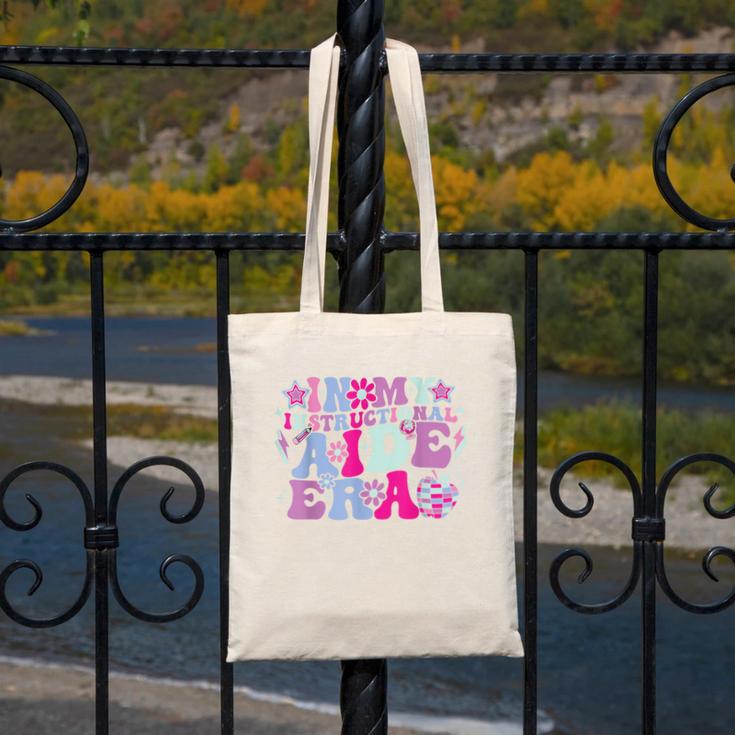 In My Instructional Aide Era Groovy Back To School Canvas Tote Bag In My Instructional Aide Era Groovy Back To School Canvas Tote Bag