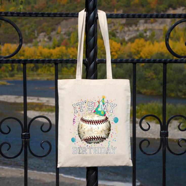 Its My Birthday Vintage Baseball Celebration For Men Kids Canvas Tote Bag Its My Birthday Vintage Baseball Celebration For Men Kids Canvas Tote Bag