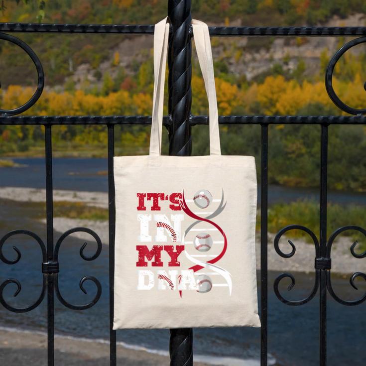 ITS In My DNA Baseball Sport Player Saying Baseball Fan Canvas Tote Bag ITS In My DNA Baseball Sport Player Saying Baseball Fan Canvas Tote Bag