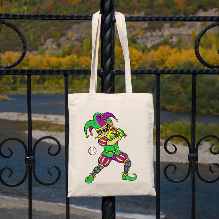 Jester Baseball Mardi Gras Carnival Sport Men Boy Teen Kids Canvas Tote Bag Jester Baseball Mardi Gras Carnival Sport Men Boy Teen Kids Canvas Tote Bag