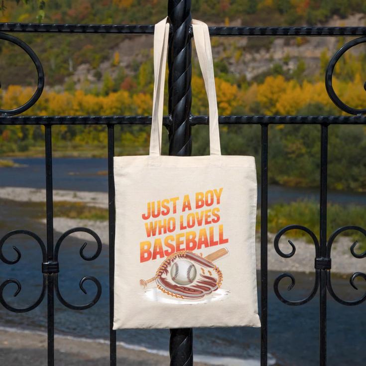 Just A Boy Who Loves Baseball Player Kids Canvas Tote Bag Just A Boy Who Loves Baseball Player Kids Canvas Tote Bag