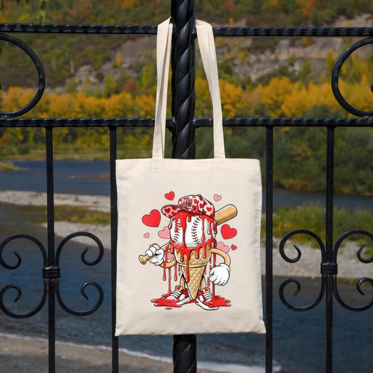 Kids Baseball Drip Ice Cream Apparel Kids Boys Valentine Canvas Tote Bag Kids Baseball Drip Ice Cream Apparel Kids Boys Valentine Canvas Tote Bag