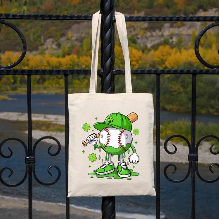 Kids Boys Happy St Patricks Day Kids Baseball Ice Cream Drip Canvas Tote Bag