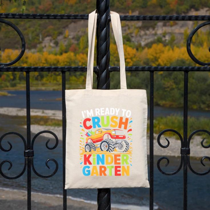 Kids I'm Ready To Crush Kindergarten Shirt Back To School Boy Canvas Tote Bag
