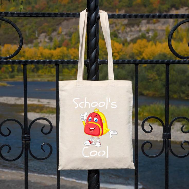 Kids School's Cool Saying Back To School For Kids Canvas Tote Bag Kids School's Cool Saying Back To School For Kids Canvas Tote Bag