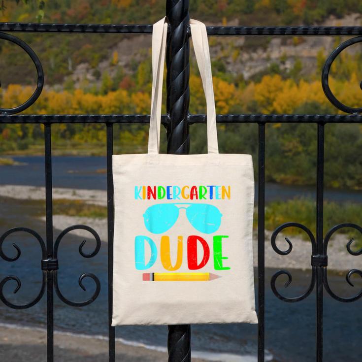 Kindergarten Dude First Day Back To School Kids Boys Canvas Tote Bag Kindergarten Dude First Day Back To School Kids Boys Canvas Tote Bag
