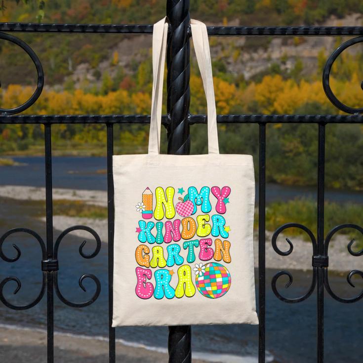 In My Kindergarten Era Groovy Back To School Canvas Tote Bag