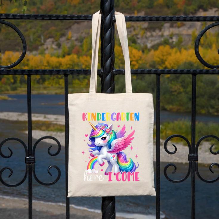Kindergarten Here I Come Unicorn Girls Kids Back To School Canvas Tote Bag Kindergarten Here I Come Unicorn Girls Kids Back To School Canvas Tote Bag