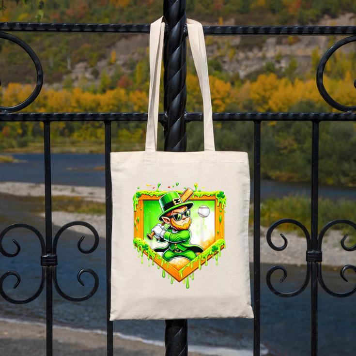 Leprechaun Baseball St Patricks Day Ice Cream Drip Men Boys Canvas Tote Bag Leprechaun Baseball St Patricks Day Ice Cream Drip Men Boys Canvas Tote Bag