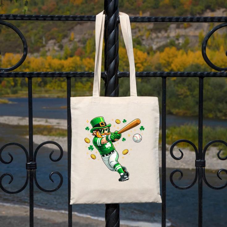 Leprechaun Play Baseball St Patrick's Day Men Kid Boys Canvas Tote Bag