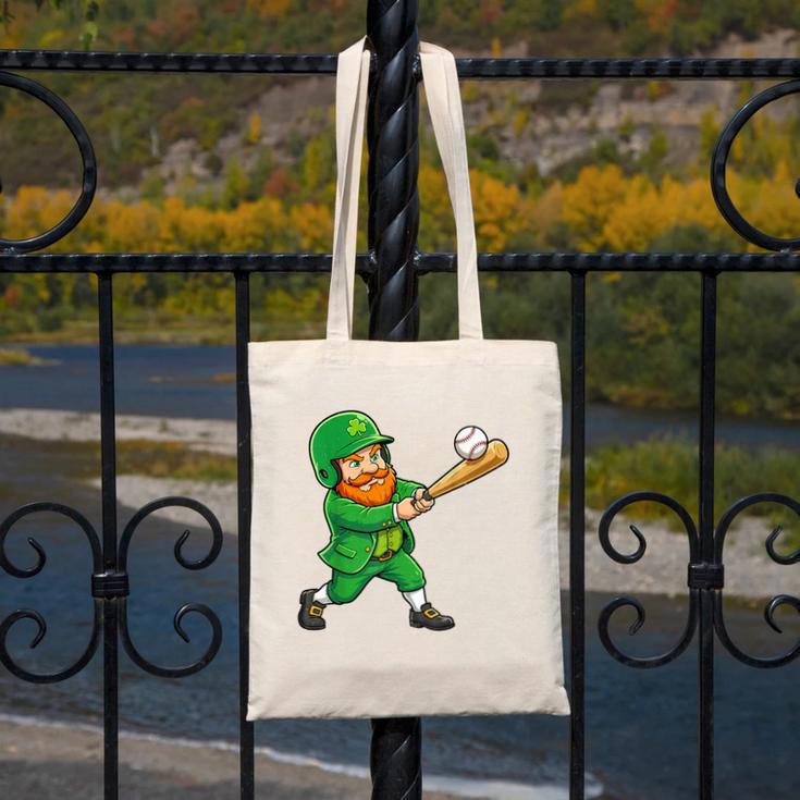 Leprechaun Playing Baseball St Patricks Day Men Boys Kids Canvas Tote Bag